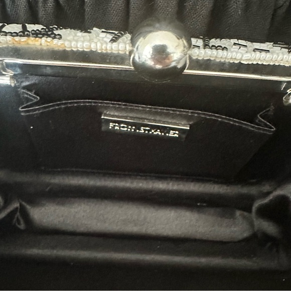 From St Xavier Alice Beaded Box Clutch White NWT! - Picture 7 of 11